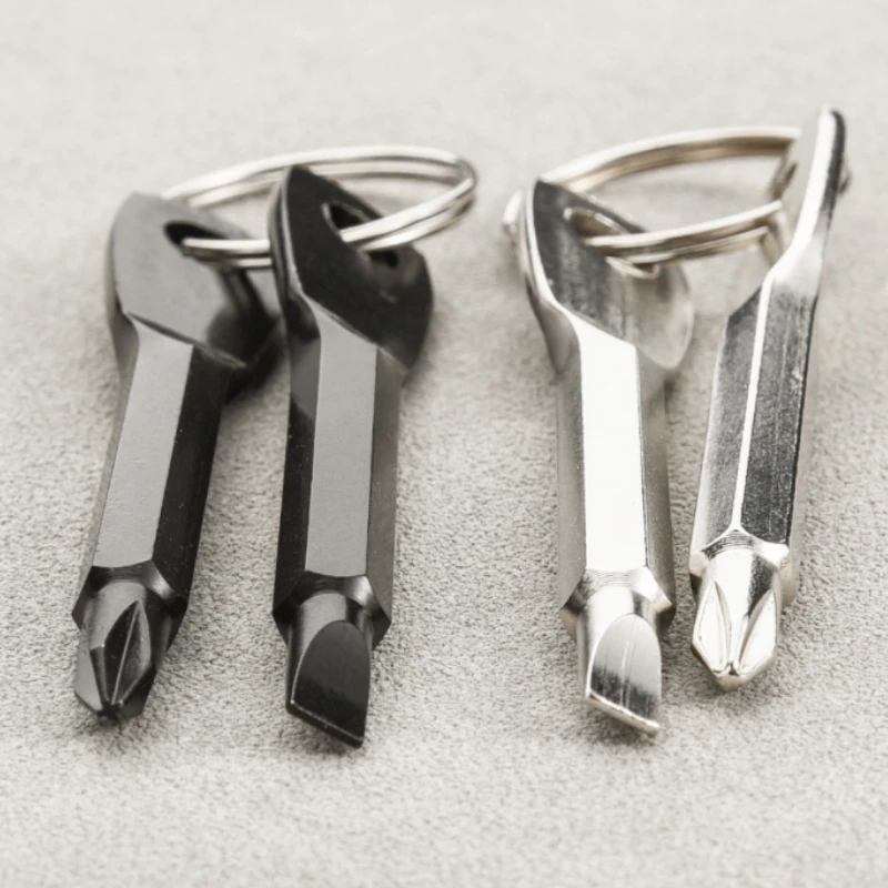 1setMiniScrewdriverPocketKeyRingRepairHandToolMultiGadget