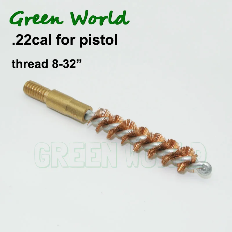Green World 3 Stück/Lot.22cal-.45cal Bronzebürste mit Messinghalter und Kern, Pistolenreinigungsbürste – Detail 8