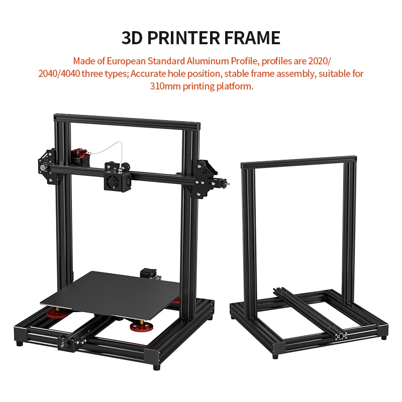 Kit de Estrutura do Quadro da Impressora 3d Ender3 Adequado para 235 mm 310 mm Perfil do Viveiro 2040 4040 para Faça Você Mesmo Prusa i3 Peças da Impressora 3d