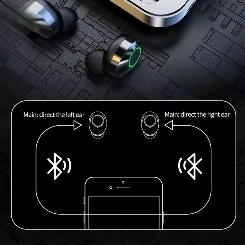 Lenovo YD03 True Wireless Bluetooth Earphones Long Playtime Touch Control Headphones LED Charging Case Bluetooth 5.3