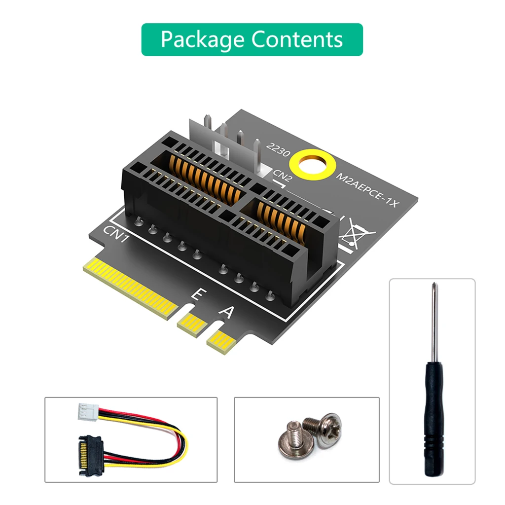 PCI Express 카드 변환 어댑터 카드, M.2(NGFF) 2230 키 A, A + E, PCI-E 1X, 윈도우 XP, 7, 8/10, WinCE, 리눅스용