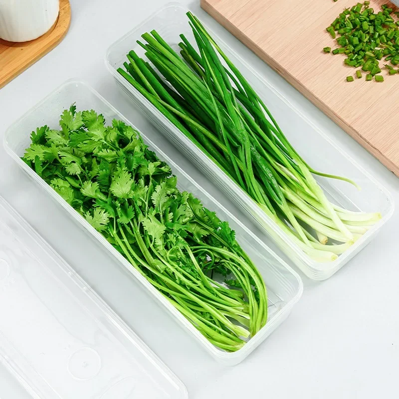 Storage Crisper Boxes with Lid Rectangle Noodle Food Storage Box Refrigerator Transparent Moisture-Proof Sealed Food Storage 6