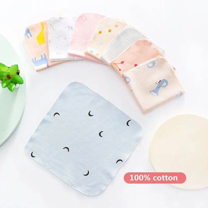 10pcs Cotton Baby Face Towel Newborn Items Baby Boys Girls Handkerchief Soft Saliva Towel Feeding Washcloth Burp Cloths 22X22CM