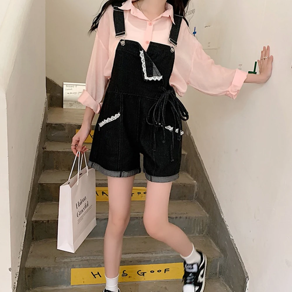 

Rompers Women Trendy Ladies Lovely Sweet Ulzzang Cozy Leisure All-match Breathable Summer Sleeveless Simple Loose Mujer Hot Sale