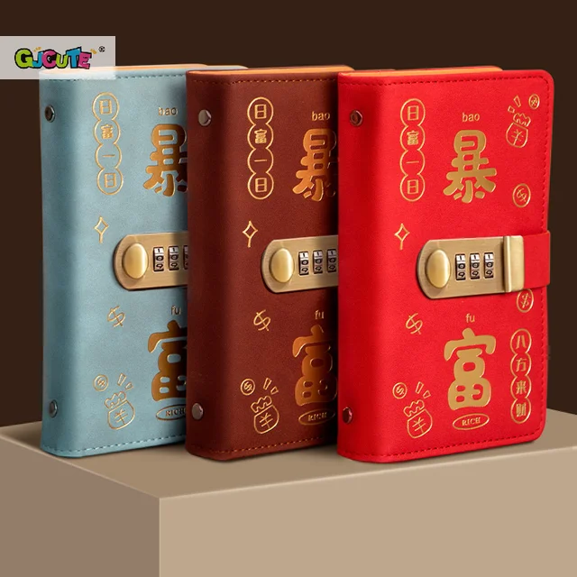 100 Envelopes Money Saving Challeng Binder Reusable Savings Money Challenge Notebook Budget Book PU Sheets With Password Lock 3