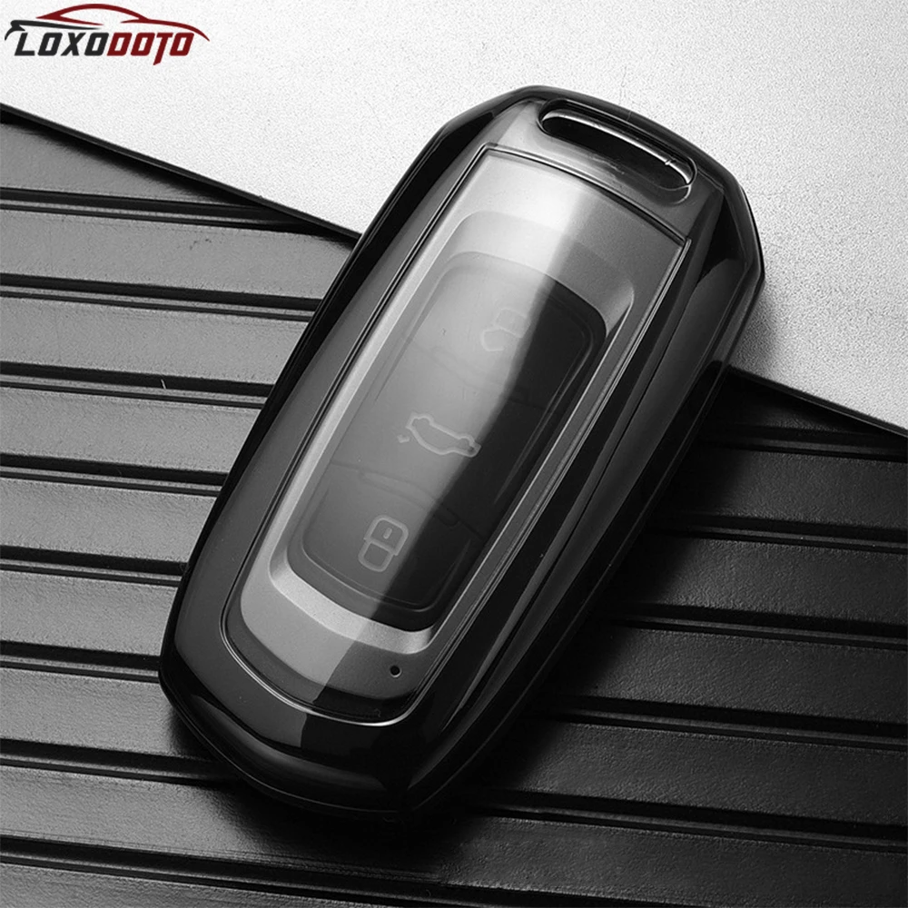 Car Key Case Cover TPU Transparent Remote Full Key Holder Keychain Caps For Geely Atlas Pro Emgrand X7 GS GX3 GT GC9