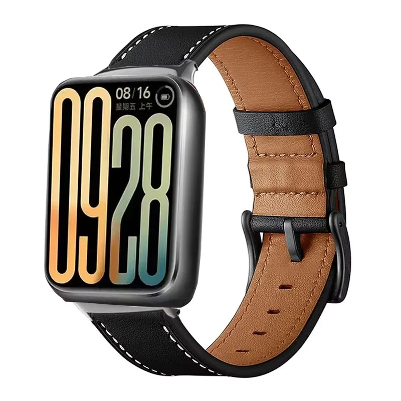 รูปสินค้า สายนาฬิกาหนังแท้ Xiaomi Mi Band 8/9 Pro สำหรับ Redmi Watch 4/5/6