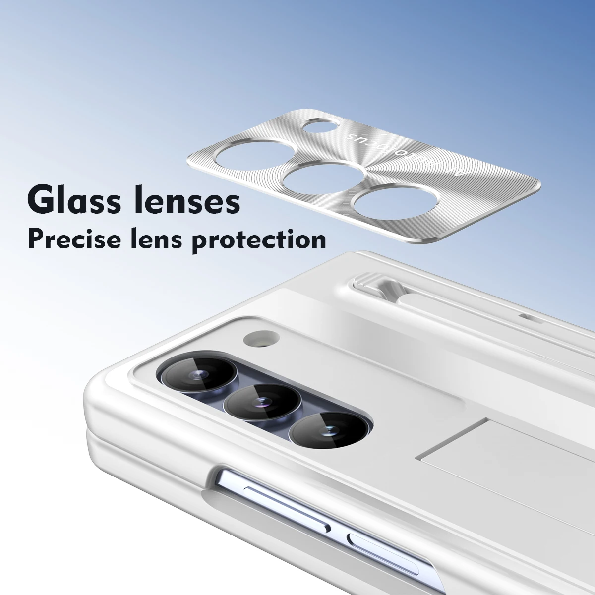 Touch Pen Case with Kickstand & Full Protection Tempered Glass Film
