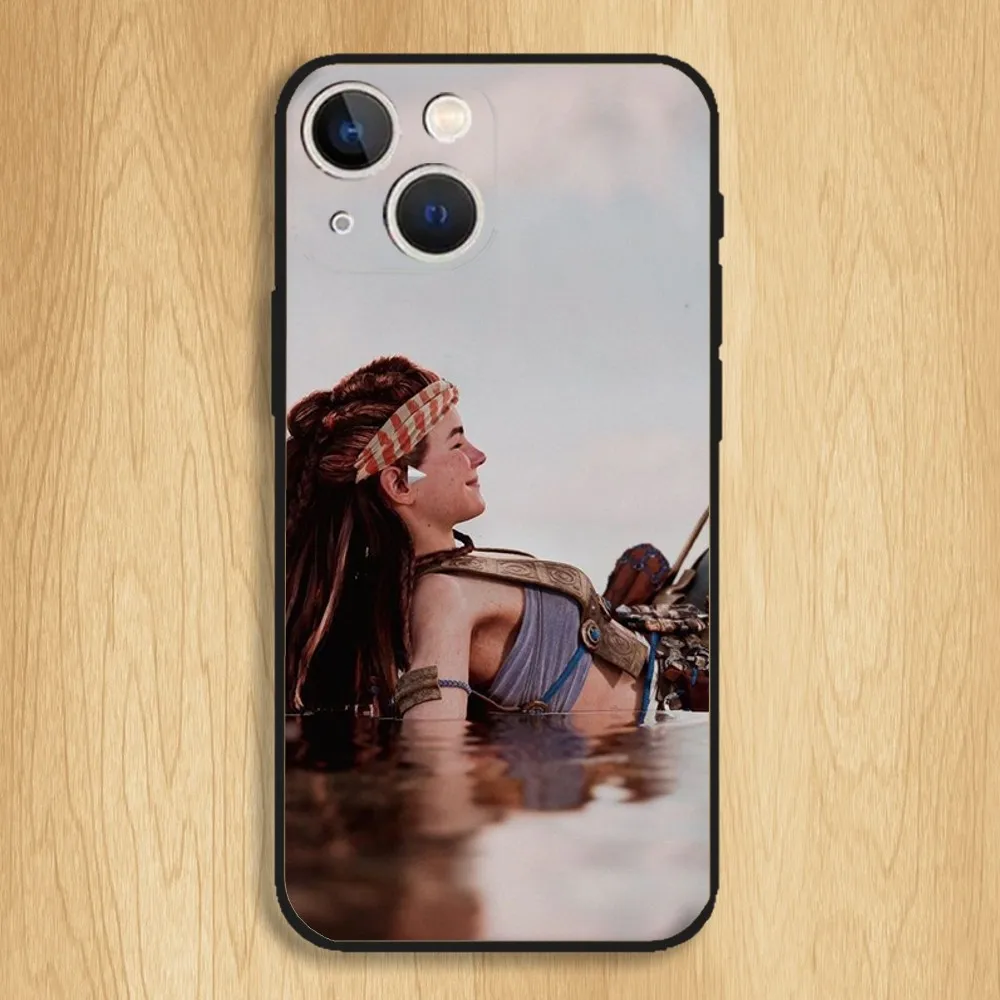 Фото Horizon Zero Dawn Aloy чехол для телефона для iPhone15,14,13,12,11,Pro,Max,Plus,Mini,X,XS,XR,8,7,6,S,Plus,SE, мягкий черный Чехол №5