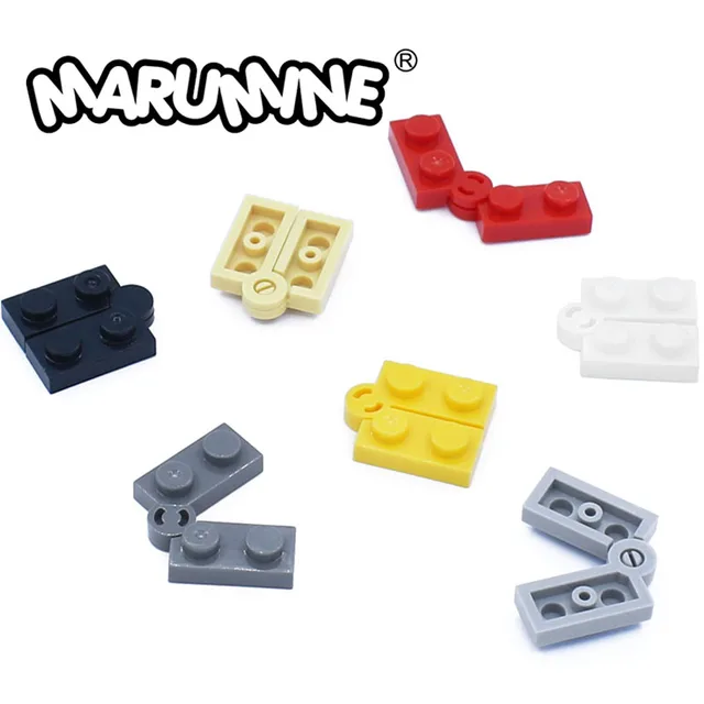 Marumine 1x2 Hinge Plate 1x4 Swivel High-Tech Changeover Catch 20PCS MOC Brick Building Block Parts Accessories 73983 2429 2430 1