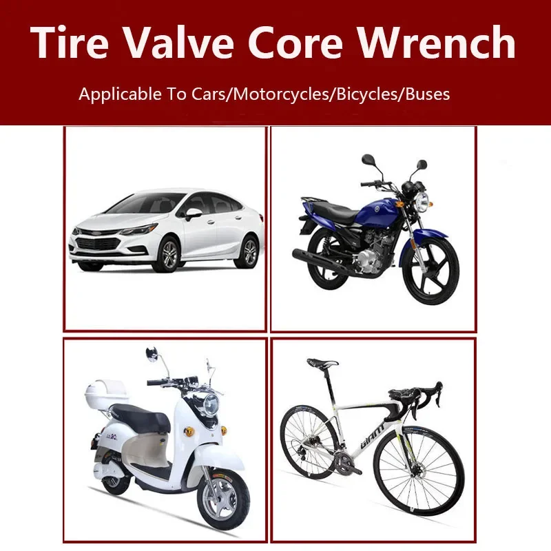 Tire Valve Tool Tire Valve Stem Puller Portable Tire Valve Core Remover Installer Tool Removal Tool Car Bike Bicycle Motorcycle Tire Repair Tools Wrench Screwdriver
