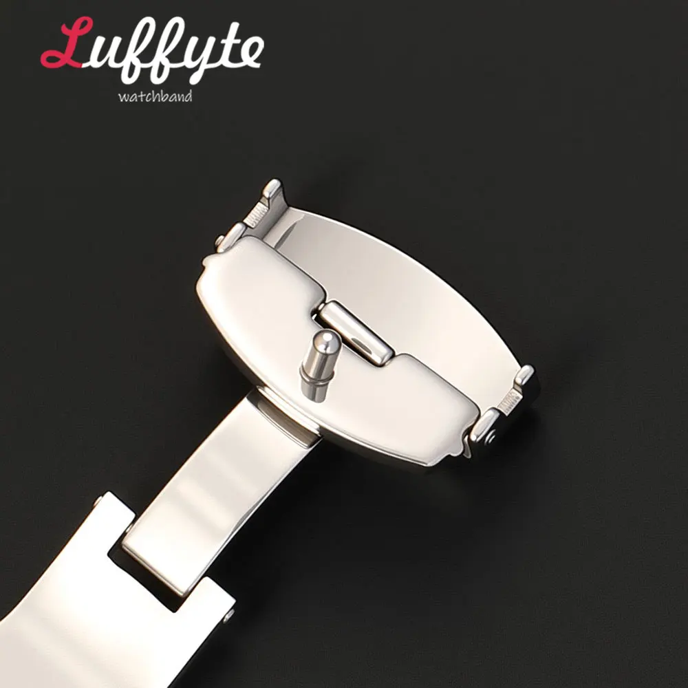 Stainless Steel Polished Watchband Butterfly Clasp Buckle Accessories