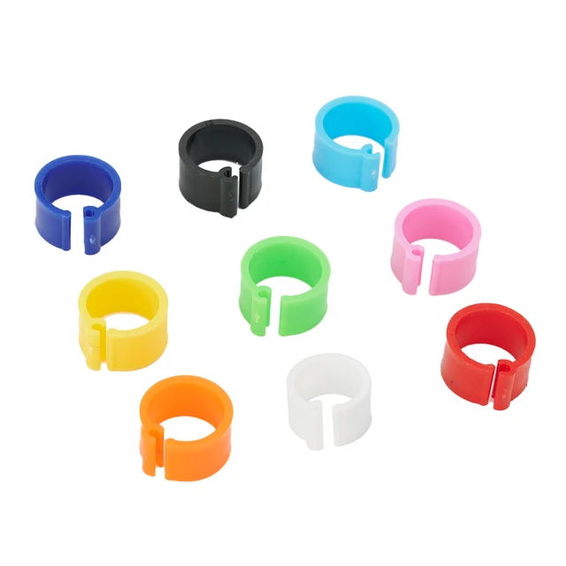 10 colors Plastic Re-use 7mm /0.27 Inch 100Pcs Chicks Rings Clip Poultry Band Bird Pigeon Parrot 2018 New Newest 4