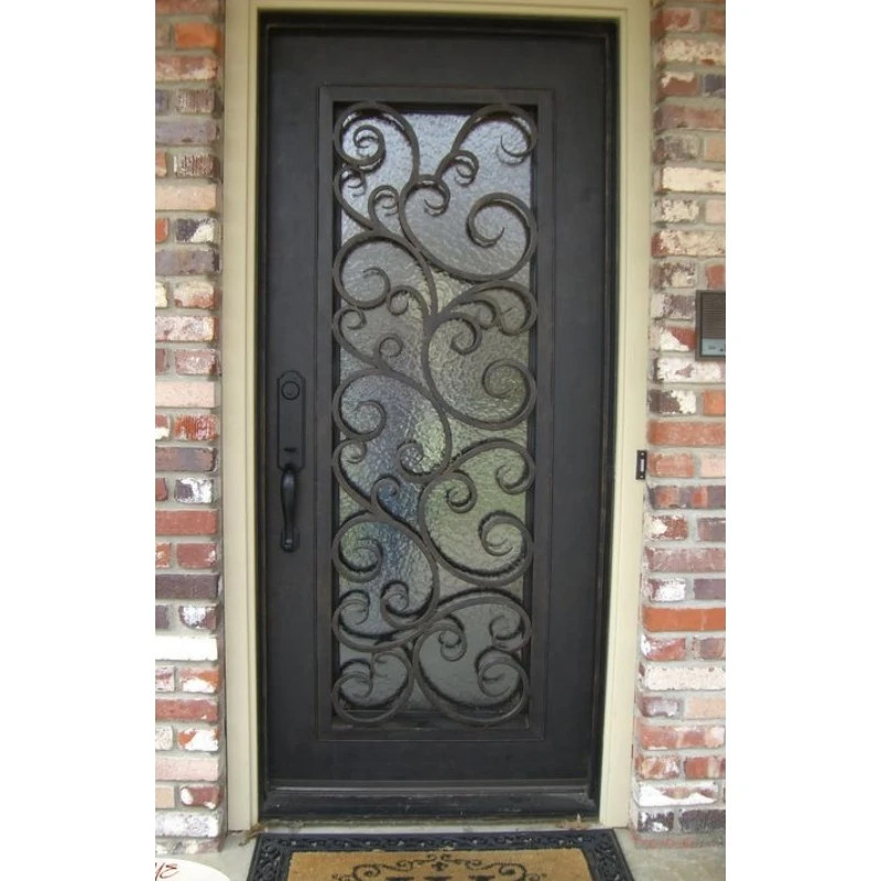 

Golden Supplier Iron Kitchen Door Design Square Top Iron Single Door Design Wrought Iron Doors