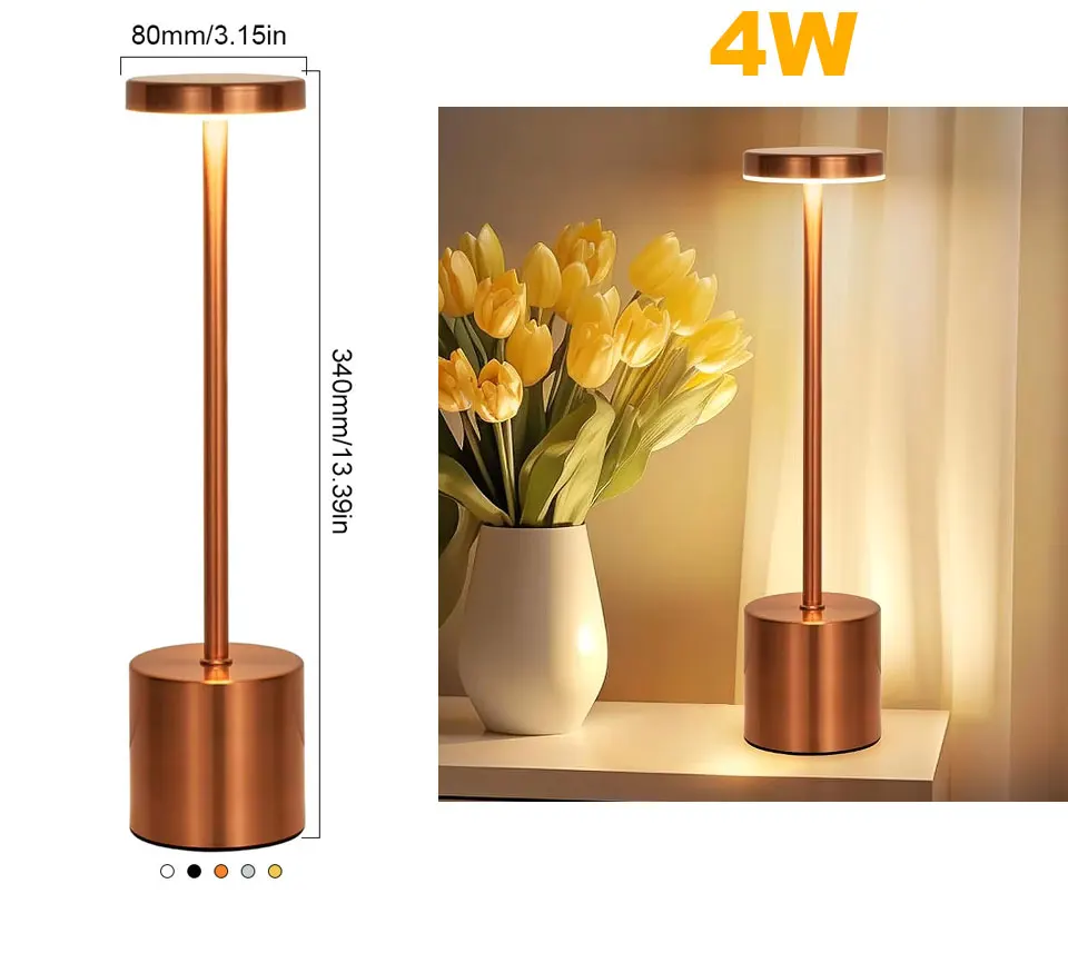 Classic Metal Touch Sensor LED Table Lamp