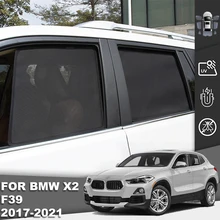 

For BMW X2 F39 Car Sunshade Front Windshield Magnet Mesh Frame Curtain Baby Rear Window Sun Shade F 39 2017 2018 2019 2020 2021