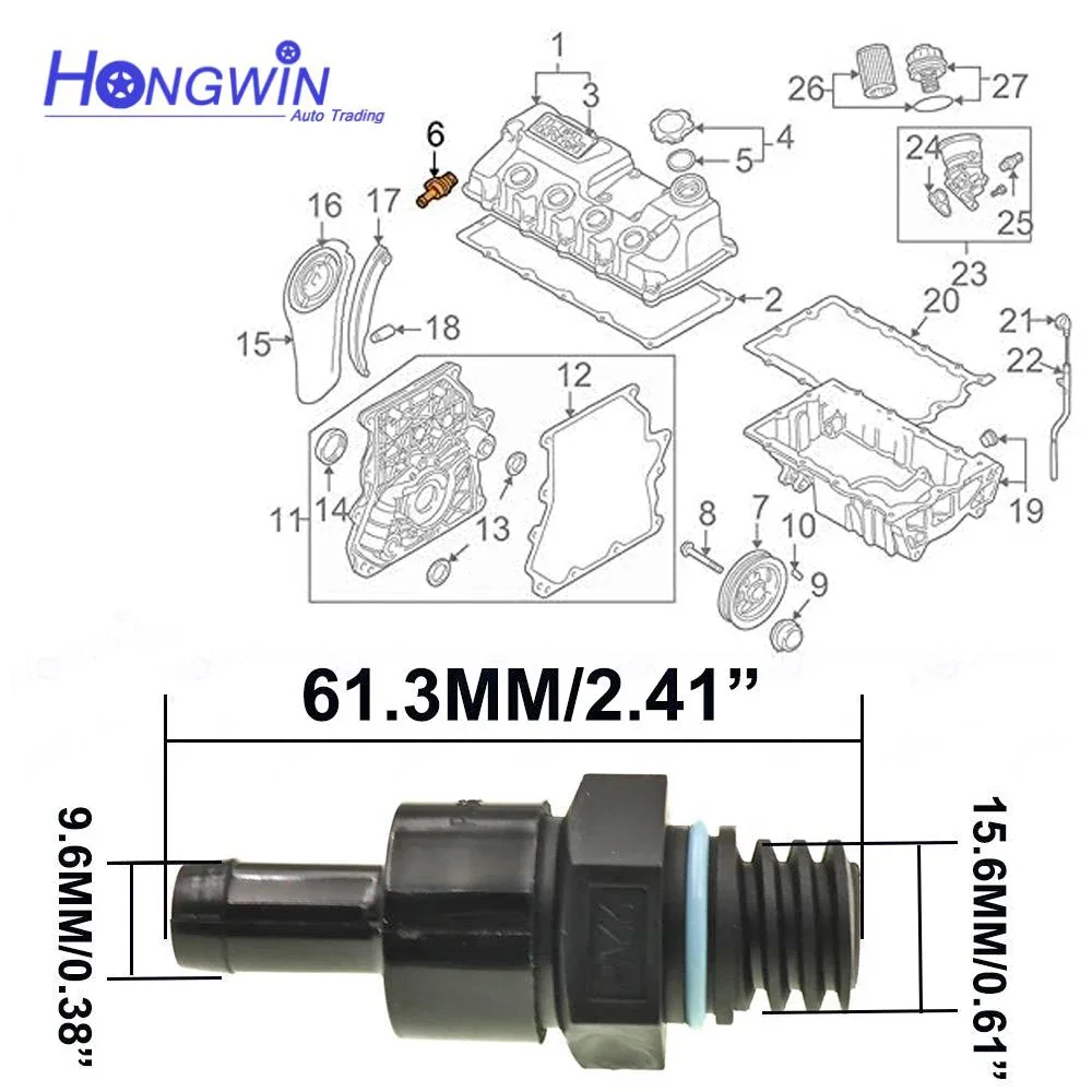 PCV Valve Crankcase Breather Hose Fits Mini R50 R52 R53 1.4i 1.6i Dodge11127577568 11127513082 11151492314 11127829990 04693369AA