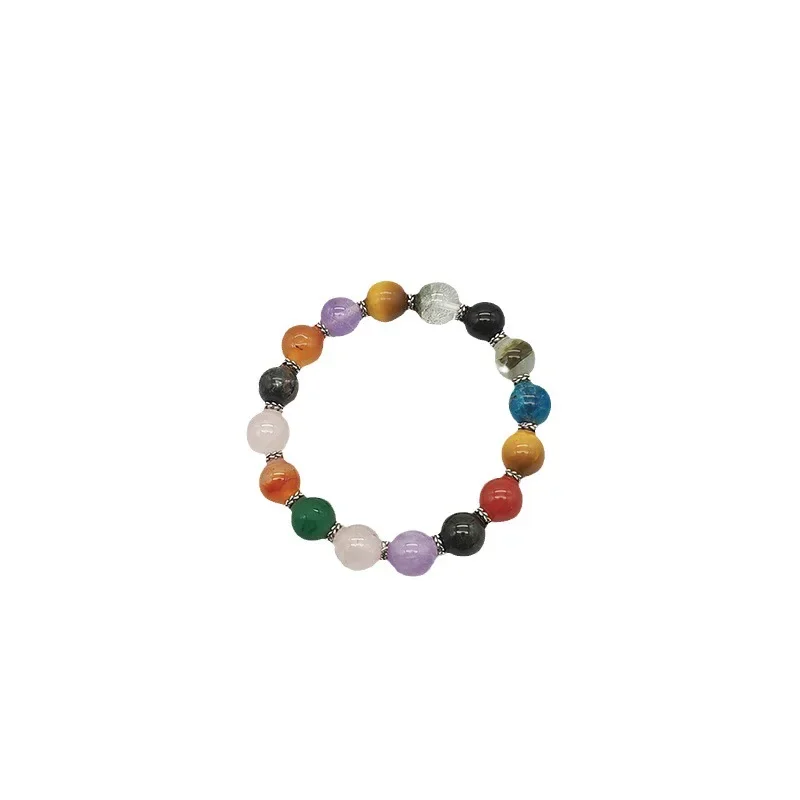 Multicolored Imitate Multi Treasure Bracelet Lovers New Chinese Style China-Chic Fashion Retro Imitation Natural Stone Bracelet
