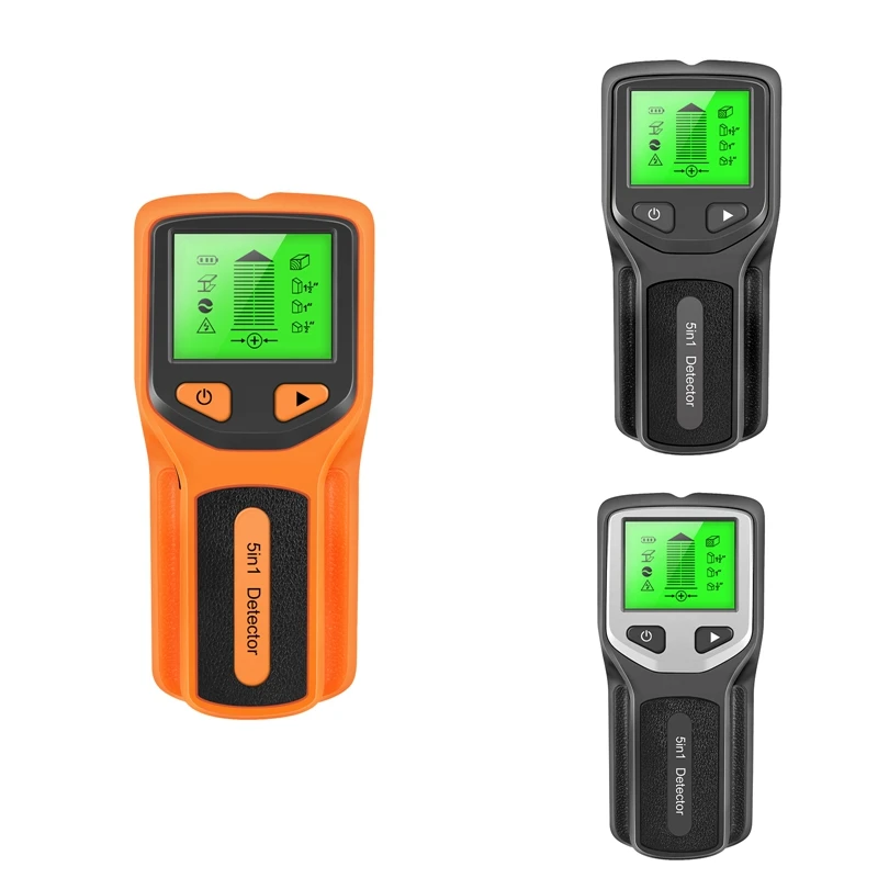 5-In-1 Studs Metal Detector Wall Scanner AC Wood Finder Cable Wires Depth Tracker Electric Box Finder Wall Detector Durable B