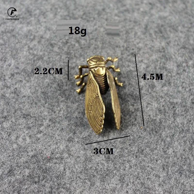 Antique Copper Cicada Figurines Vintage Brass Animal Statue Home Office Decor Accessories Small Ornaments room decor statues