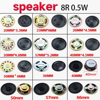 Altoparlanti 2 pezzi 8R 0,5 W varie dimensioni 20 mm-66 mm di diametro per la sostituzione dell'attrezzatura audio