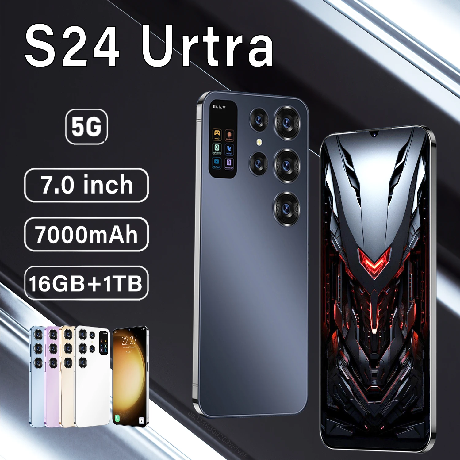 Android smartphone Global version smartphone S24 Ultra Snapdragon8 gen2 16G + 1TB 7000mAh 48 + 72MP dual SIM dual standby 5G phone Android13 phone