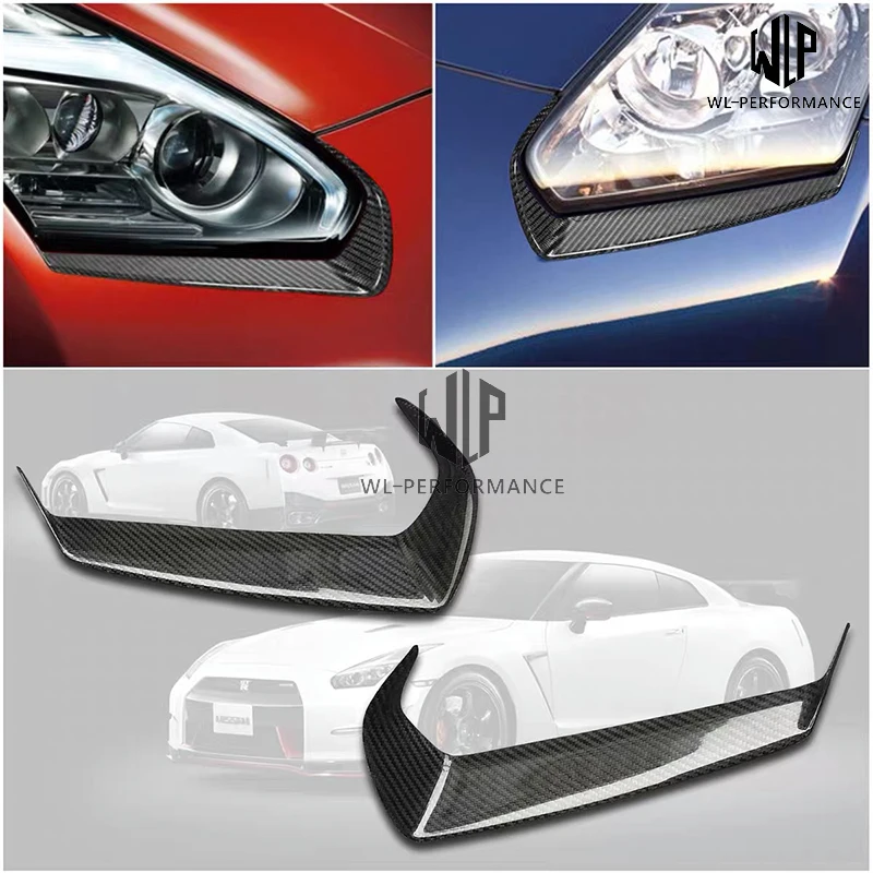Gtr35 alta qualidade fibra de carbono frente lâmpada sobrancelha estilo ...