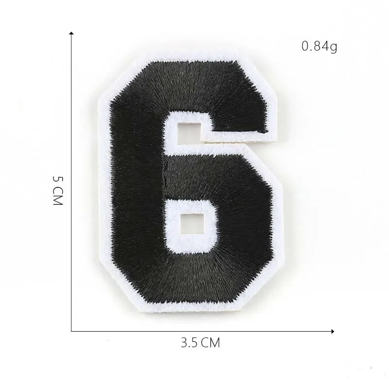 Multicolor Number Patch Set - Embroidered Iron-On Fabric Decals