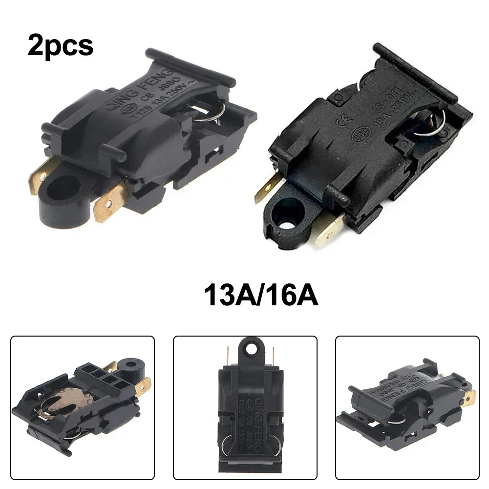 2PCS Electric Kettle Switch Thermostat Switch Temperature Control 2 Pin 13A/16A 250V Kitchen Electric Kettle Parts