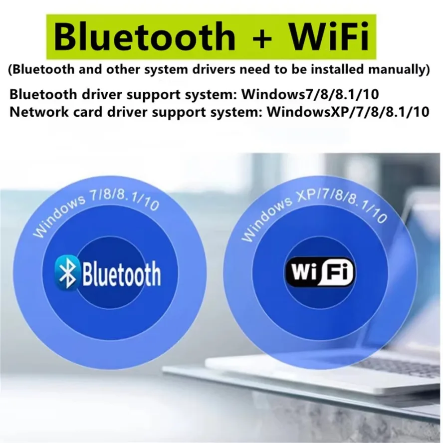 2 in 1 USB WiFi Bluetooth Wireless Adapter 600Mbps Dongle Dual Band 2.4G+5GHz High-Speed Network Card Receiver for PC Laptop