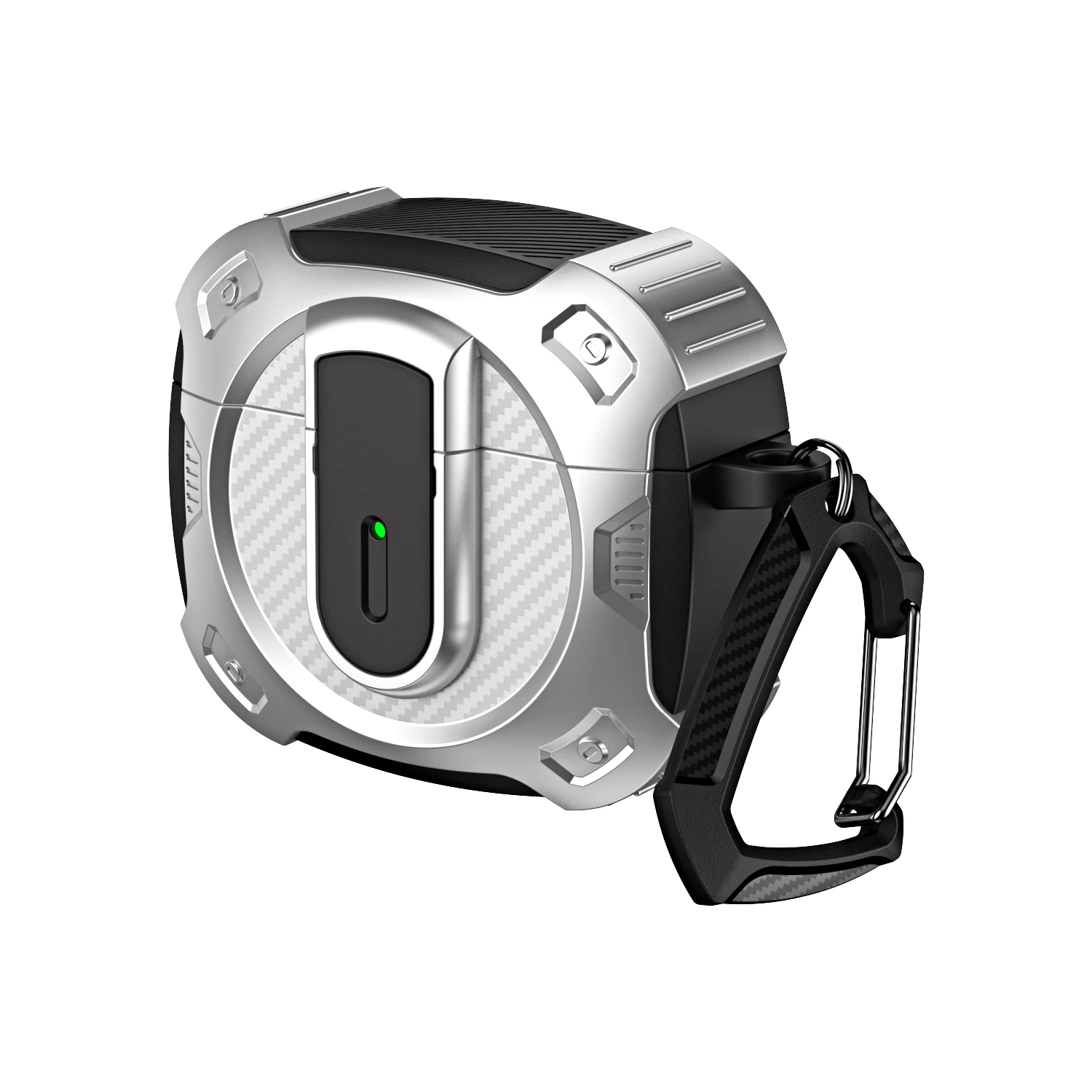 Shockproof TPU Earphone Cover with Keychain Attachment