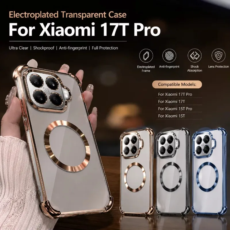 Durable Clear Silicone Case with Non-Yellowing Magnetic and Enhanced Anti-Drop Protection