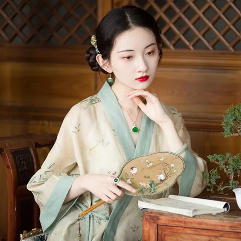 

Simple Elegant Chinese Blouses Women Traditional Hanfu Long Sleeves Shirt Girl Vintage China Style Loose Casual Short Qipao Tops