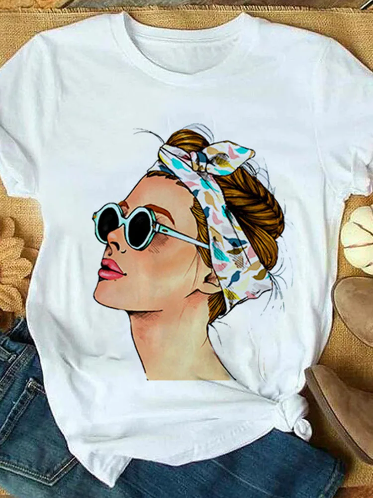 Yellow T-shirt Women Summer Print Lady Casual T Shirt Tops Harajuku Streetwear Short Sleeve Tshirt,Drop Ship