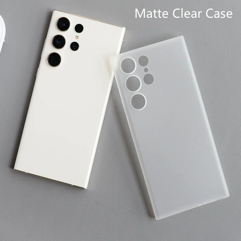 Case For Samsung Galaxy S25 S24 Ultra S23 Plus S 23 FE Matte Clear Slim Thin Soft Silicone Phone Back Cover Shockproof Bumper
