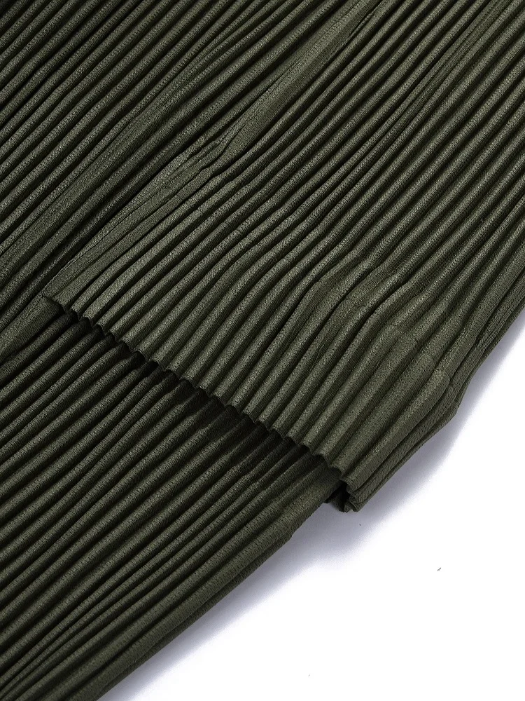 Miyake Pleated Man Loose Cargo Pants Nine-point Pants Fashion Casual Streetwear Miyake Pants 6