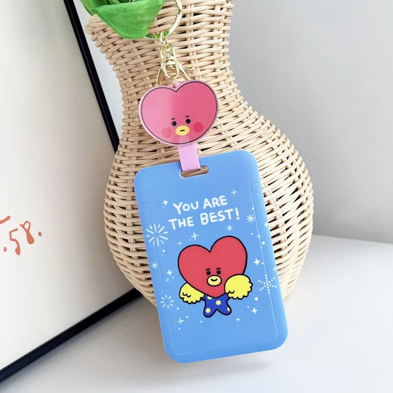 Card Holder Card Sleeve ID Card Case for Campus Student ID Card Meal Access Control ABS Plastic Women's Pendant Telescopic Cover