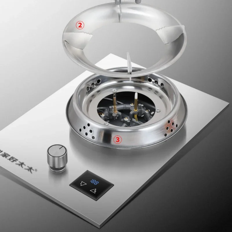 Kitchen Versatile Stainless Steel Gas Stove Household Gas Stove Liquefied Gas Natural Gas Embedded Desktop Furnace 5