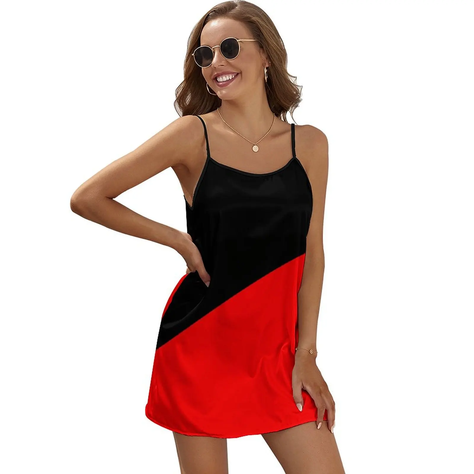 

Black And Red Sleeveless Dress ladies dresses for special occasion birthday dresses for women women's clothing korea stylish