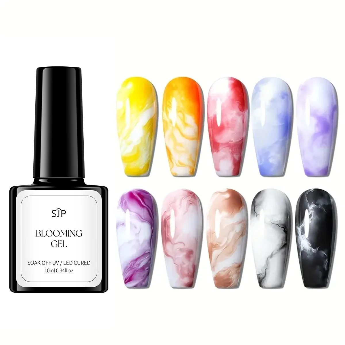 10 ML UV LED Nail Blooming Gel Polish Nail Design Glitter Sequins Mixing UV gels Soak Off gel nail polish
