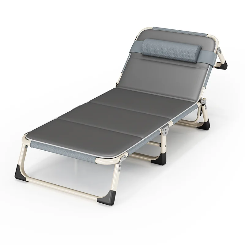 Simple Folding Recliner Outdoor Camping Office Nap Noon Break Camp Bed Camping Cots