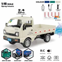 KF21 1:16 RC Truck 2.4GHZ RC Car Simulation Drift Climbing Truck With Spray and LED Lights RC Electric Truck Model Boy's Gifts 1