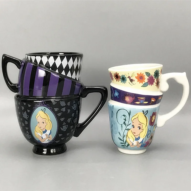 Disney Alice nel paese delle meraviglie Cheshire Cat Action Figure Toys  Cute Disney Mad Hatter Mug Cup Cheshire Cat tazze in ceramica regali per