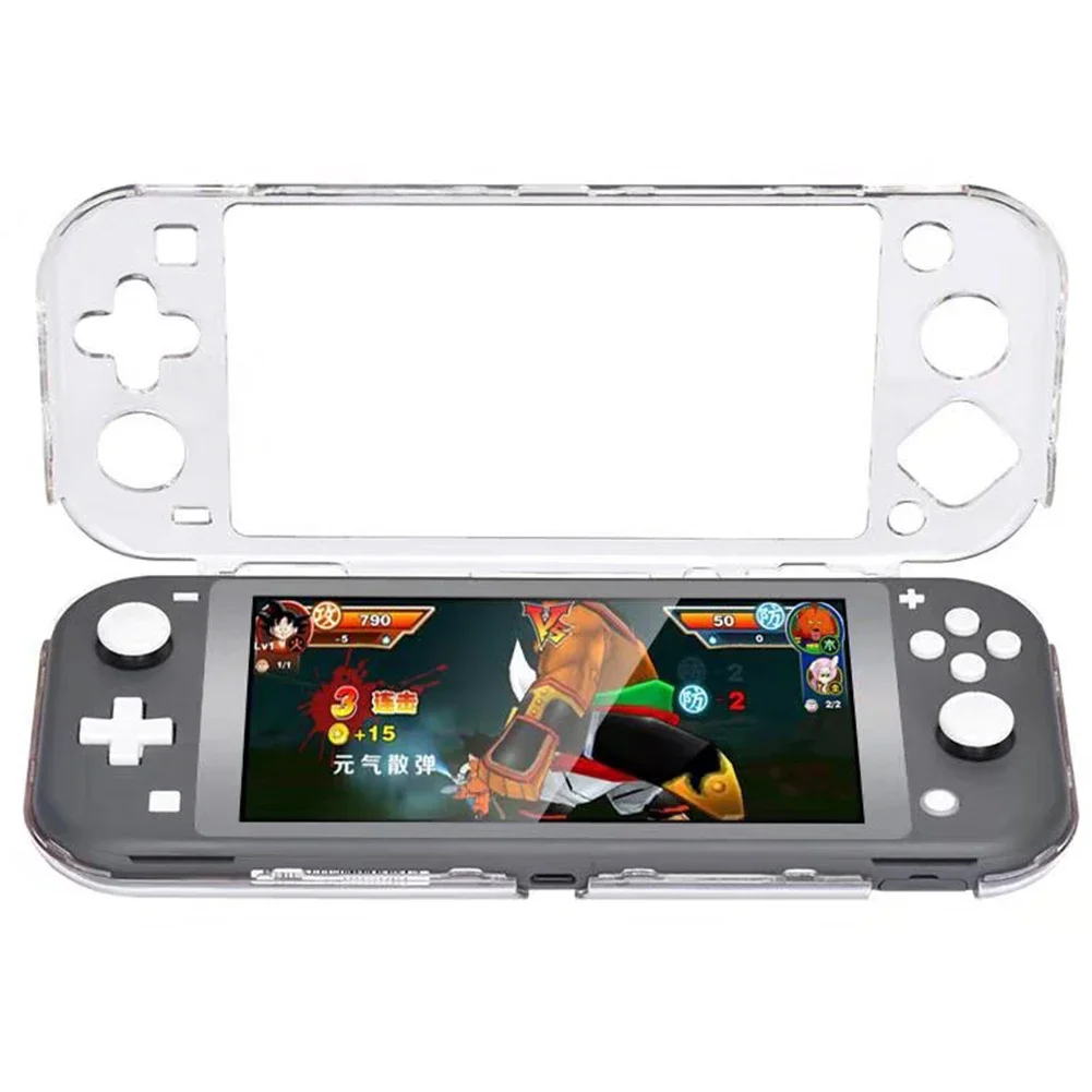 Durable Shell Frame Fit Wear-resistant Crystal Transparent Case Protecive Cover PC Skin Fit for Nintend Switch Lite