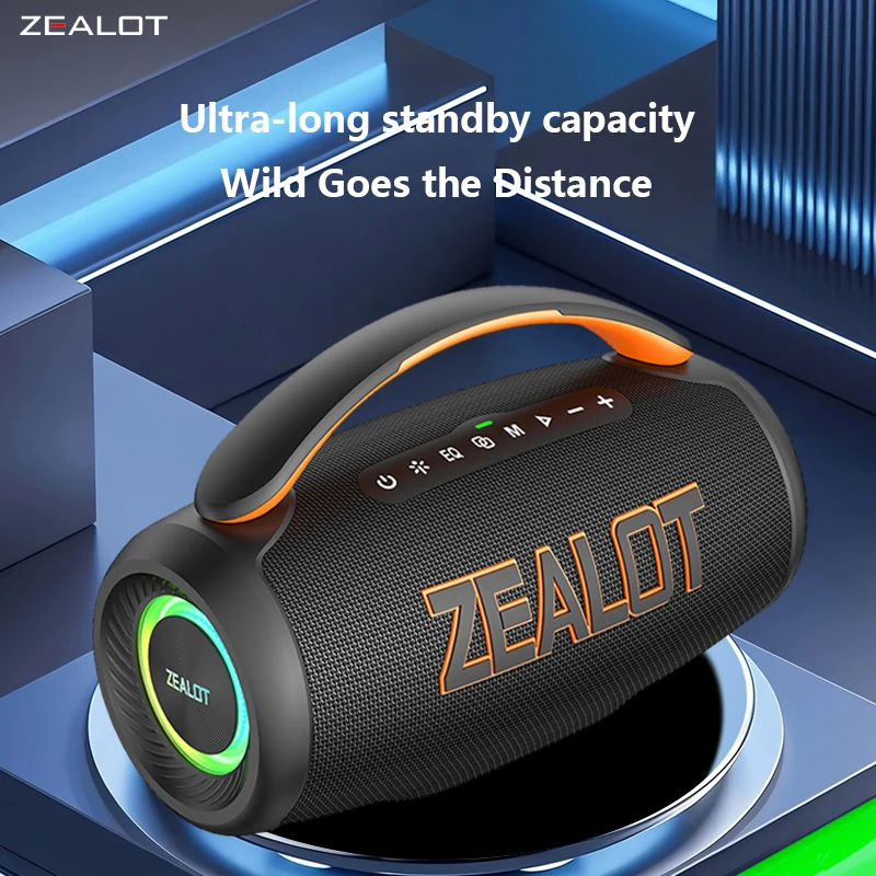 2025 新着 Zealot P12 60W ワイヤレス スピーカー、RGB ライト