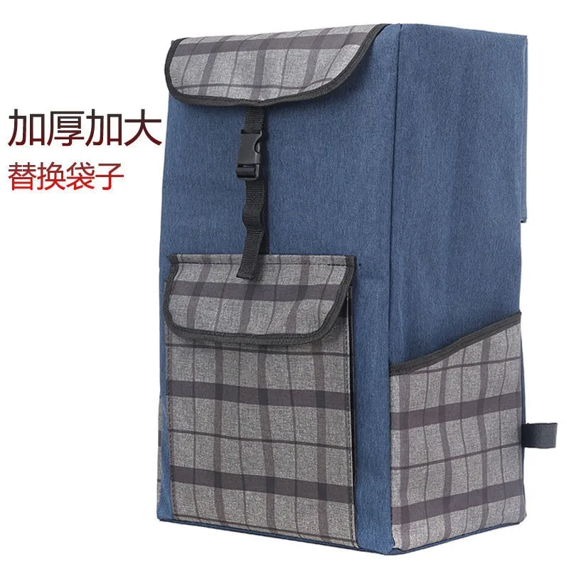 Bolsa grande para carrito de compras de tela Oxford, bolsa para carrito de supermercado reutilizable extra grande, maleta de repuesto para carrito de mercado con ruedas