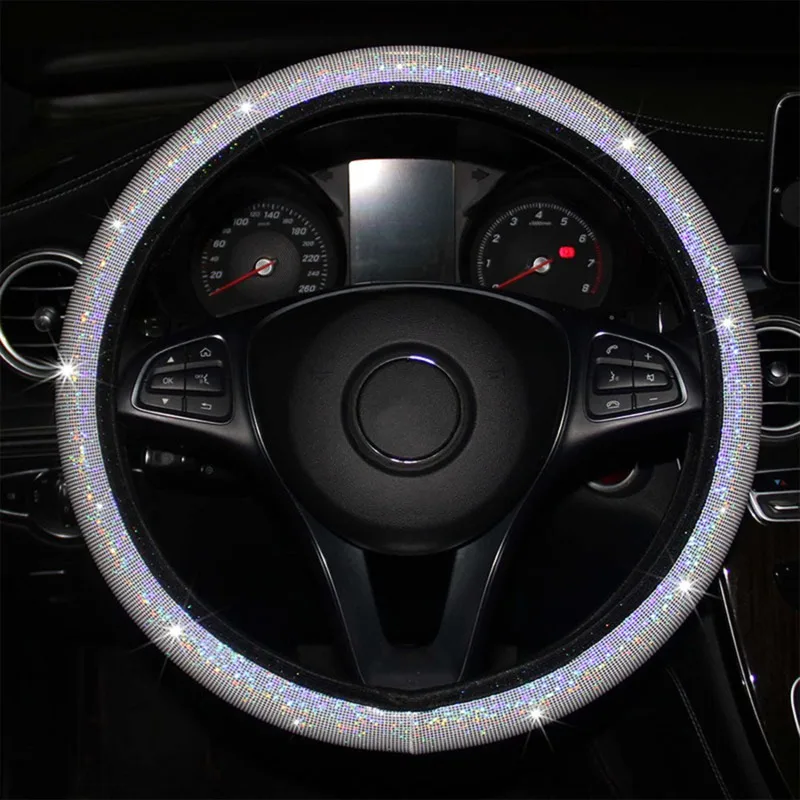 Universal Car Steering Wheel Cover Bling Car Accessories Interior For Women  Girl Car Decoration Car Styling Wholesale - Steering Covers - AliExpress