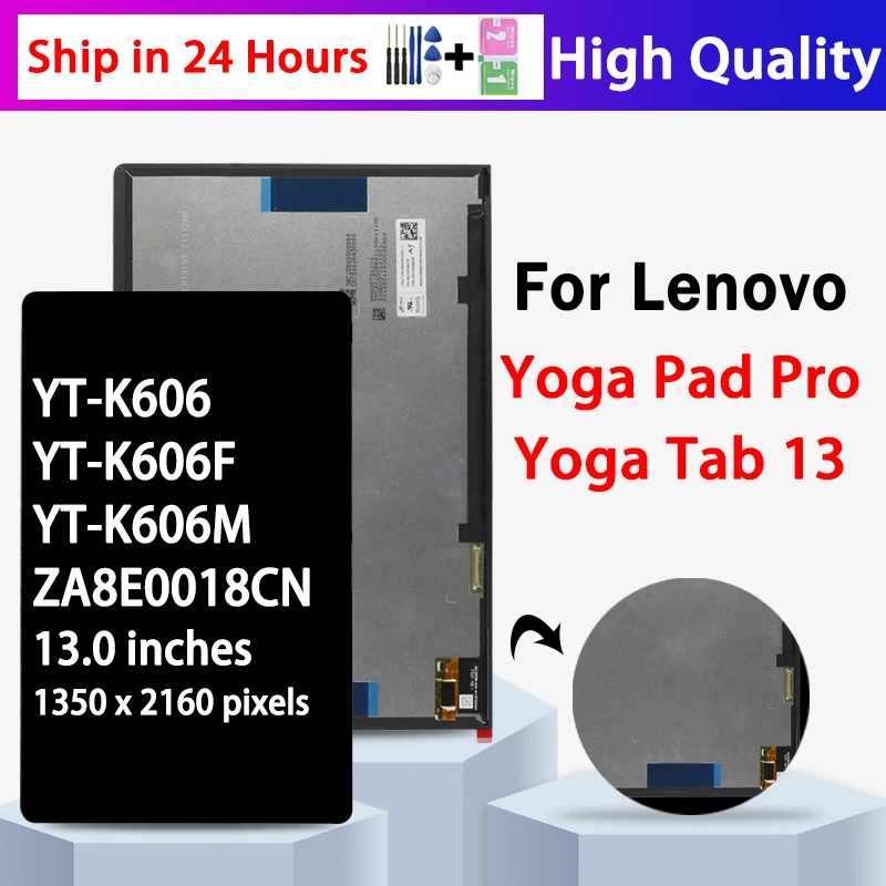 Display Da 13 "Pollici Yt-K606 Per Lenovo Yoga Pad Pro 2021 Yoga Tab 13 Yt-K606F Yt-K606M Display Lcd Touch Screen Digitizer Assembly