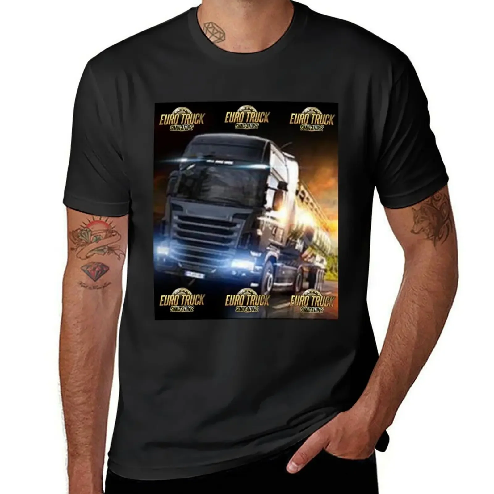 Euro Truck Simulator 2 T-Shirt Cute Top Abbigliamento Uomo Vintage