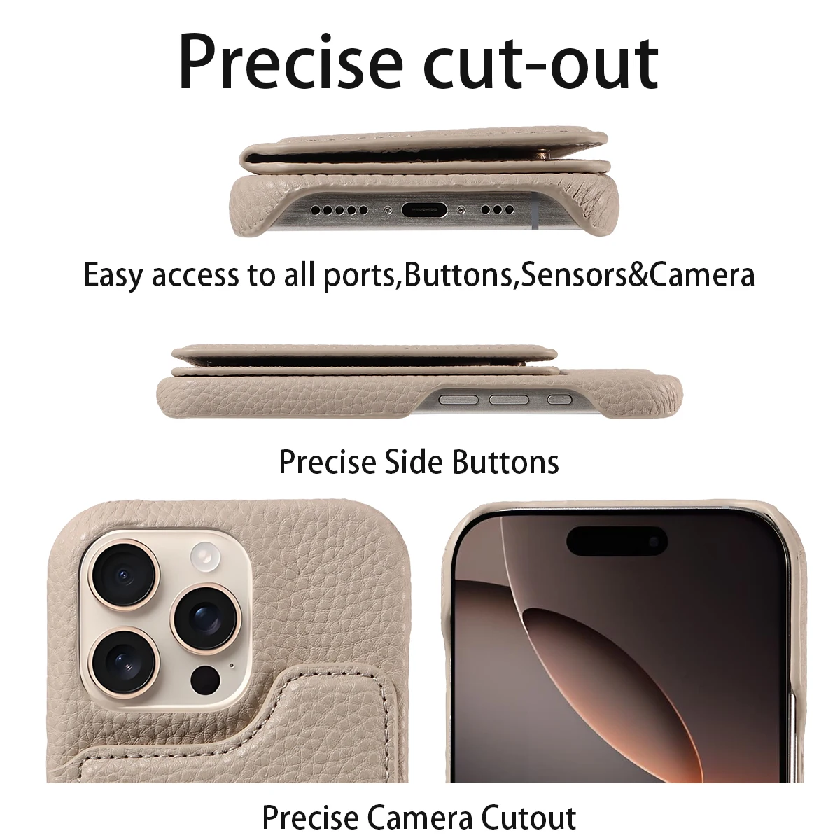 Stylish Multifunctional PU Leather Phone Case with Card Slots and Stand